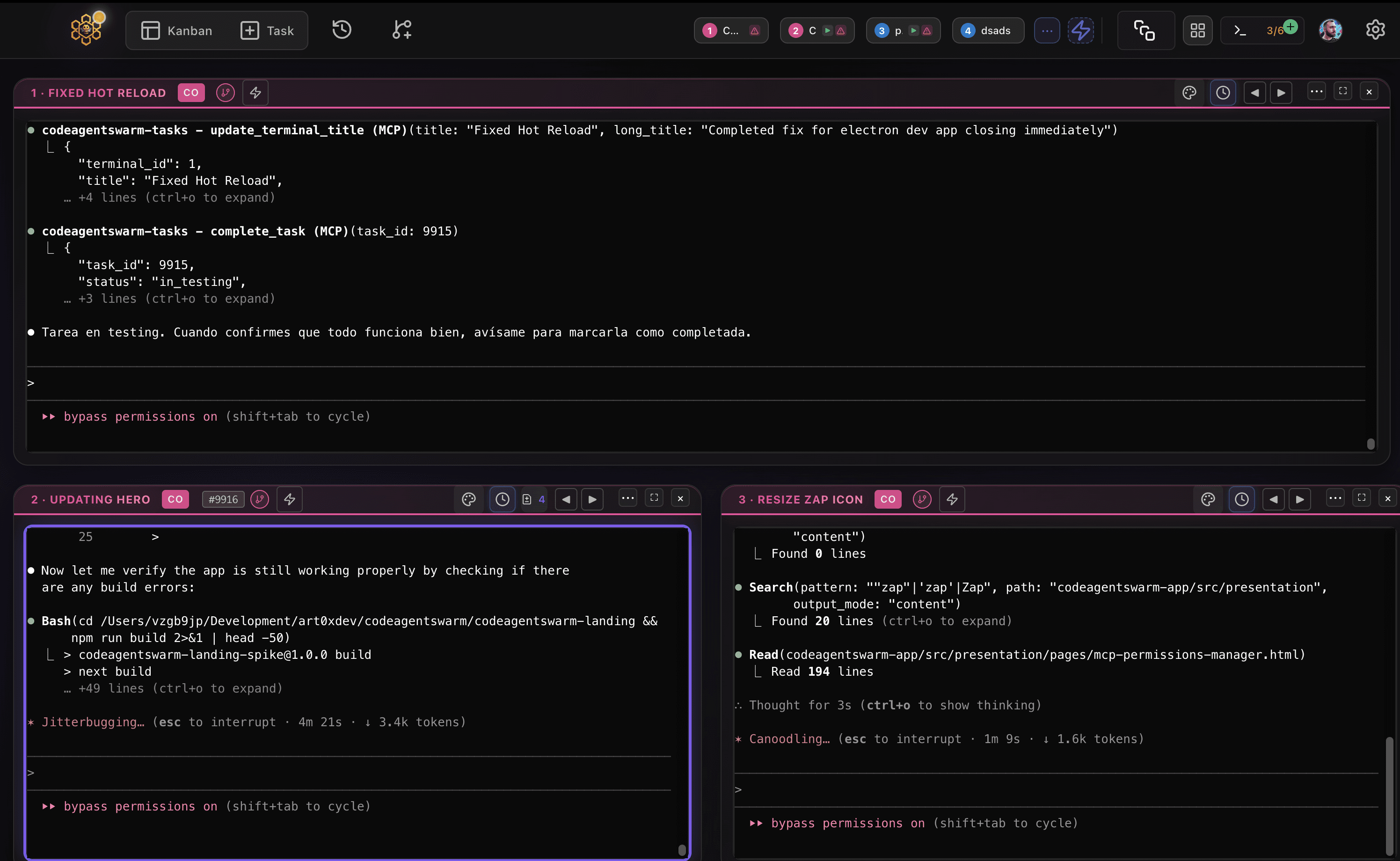 CodeAgentSwarm - Multiple AI Agents Interface